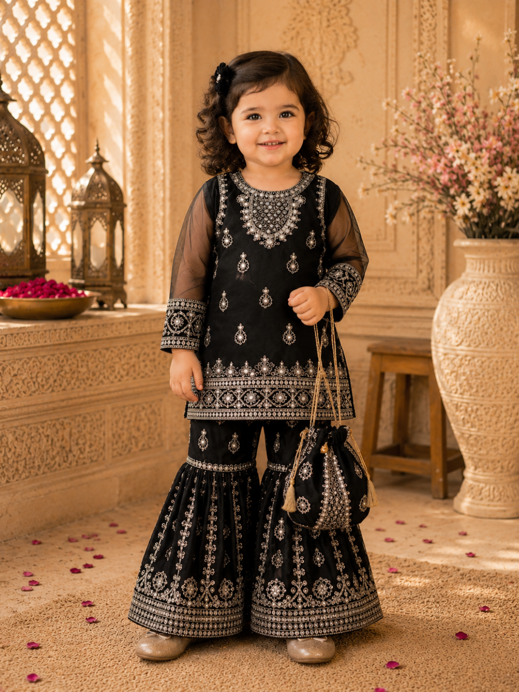 Laadli - Embroided Gharara set with Embellishments