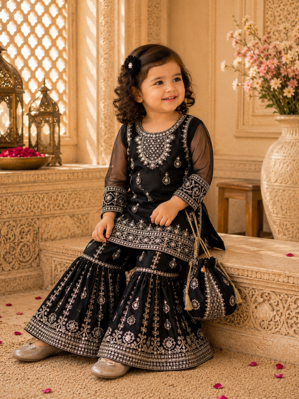 Laadli - Embroided Gharara set with Embellishments