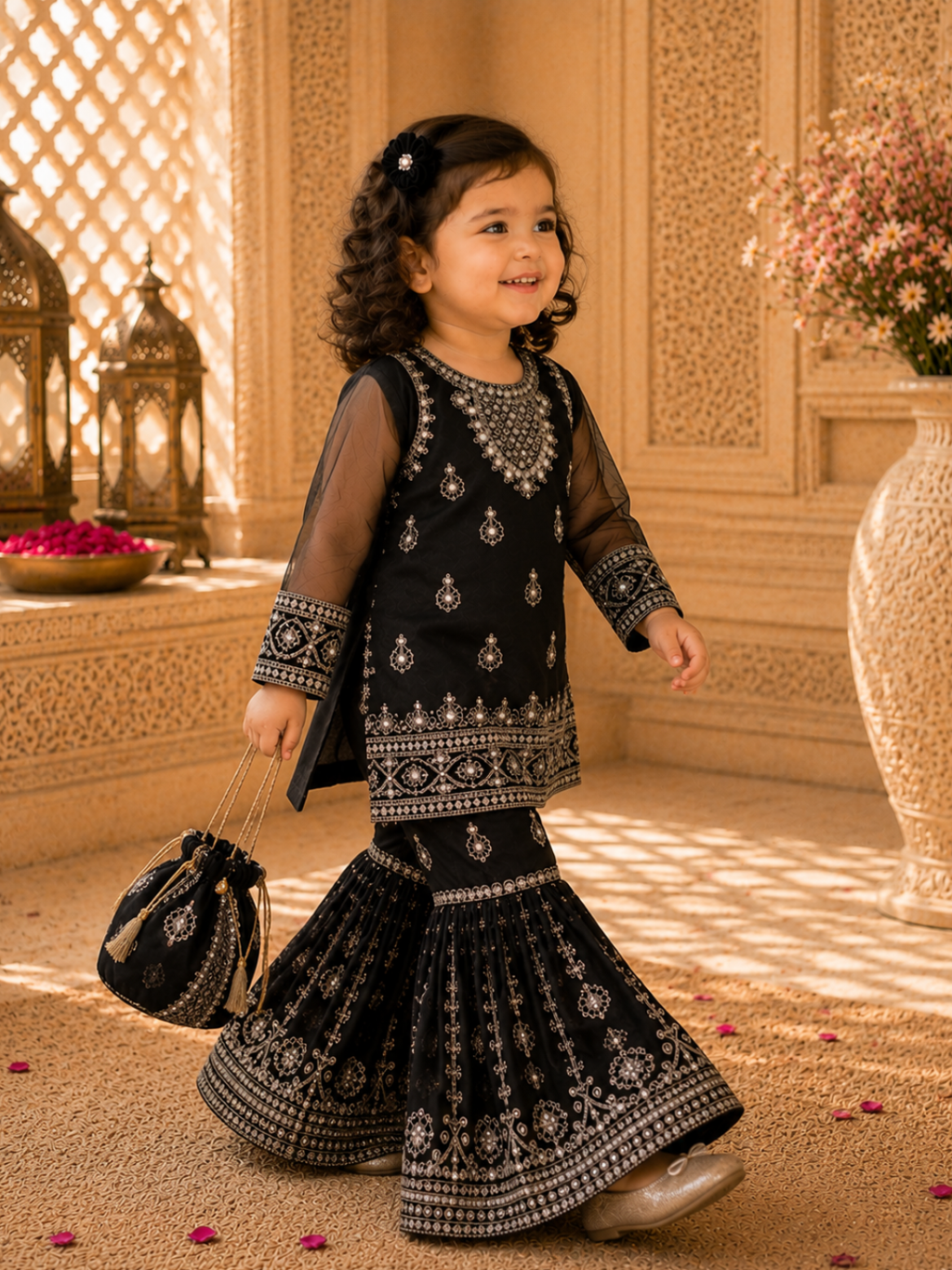 Laadli - Embroided Gharara set with Embellishments