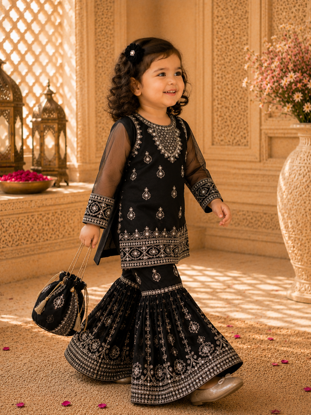 Laadli - Embroided Gharara set with Embellishments