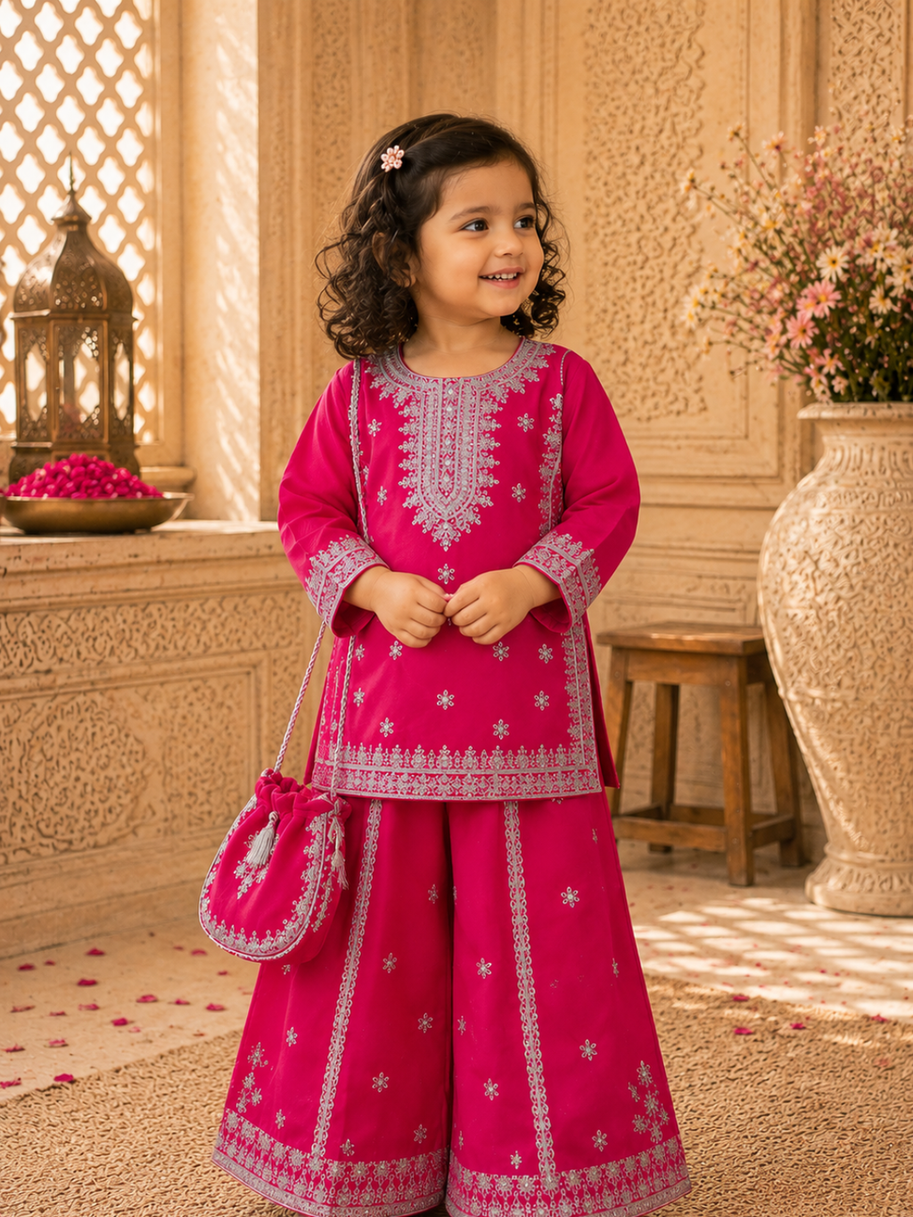 Shehnai - Sharara set with Elegant Silver Embroidery