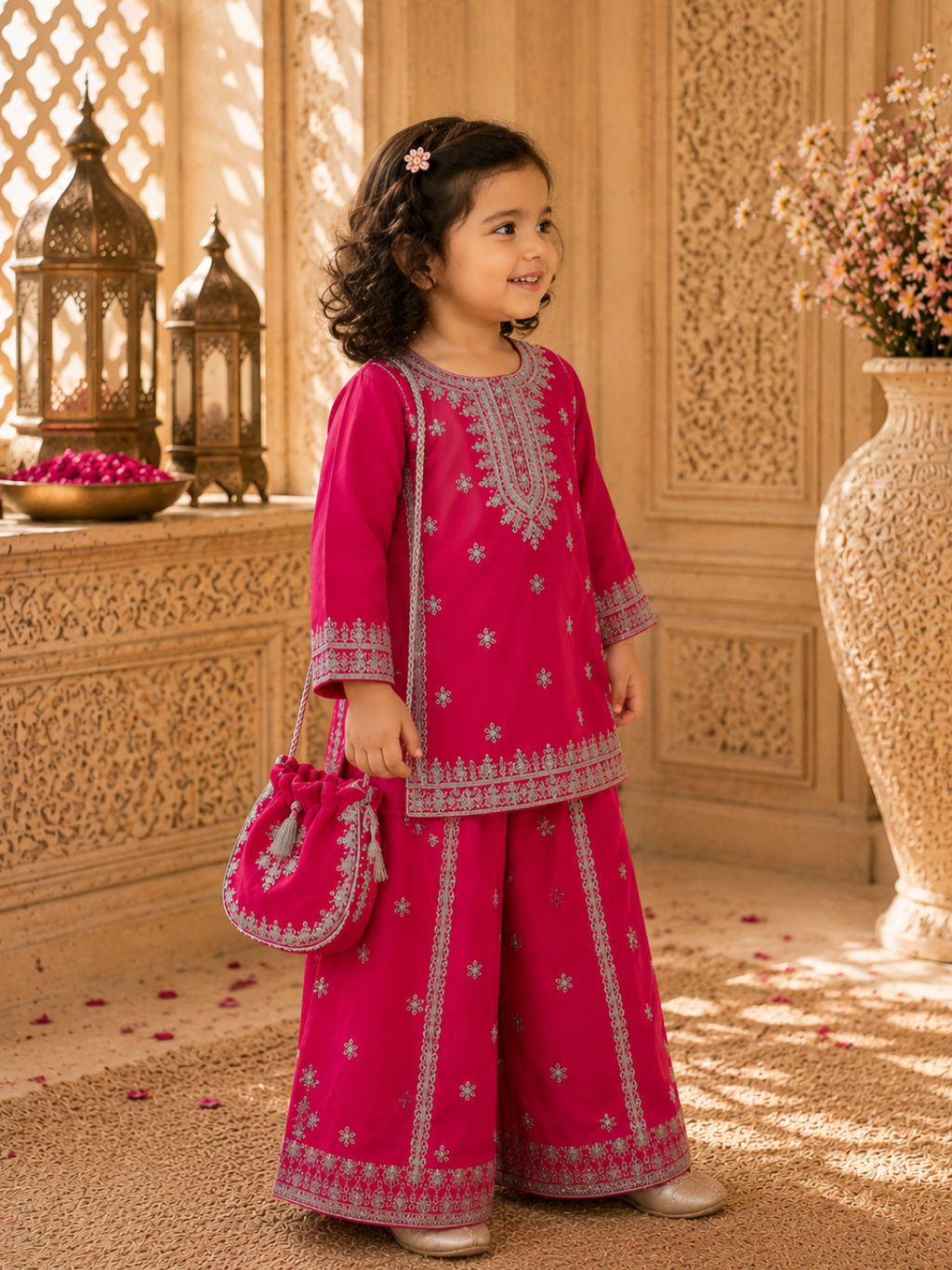 Shehnai - Sharara set with Elegant Silver Embroidery