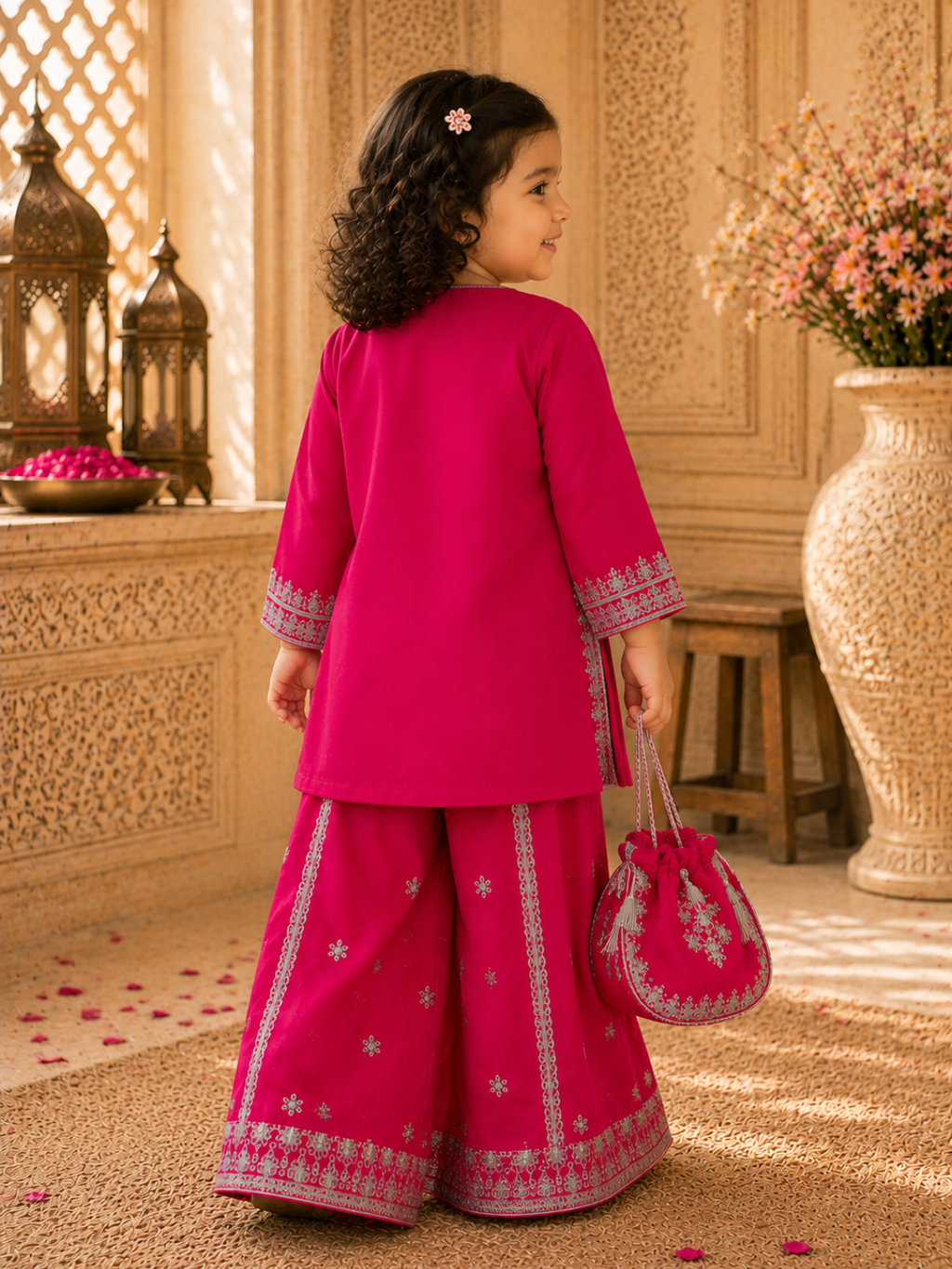 Shehnai - Sharara set with Elegant Silver Embroidery