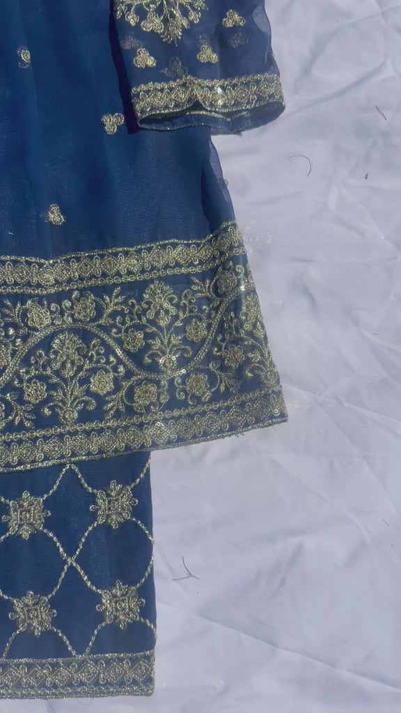 Chaandni - Fancy Frock with Embroided Neck and Daman